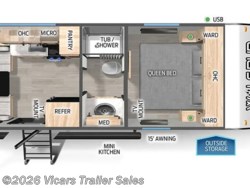 Stock Image for 2025 Forest River 16CM (options and colors may vary) 2025 Forest River Cherokee Wolf Pup 16CM - New Travel Trailer for sale by Vicars Trailer Sales in Taylor, Michigan