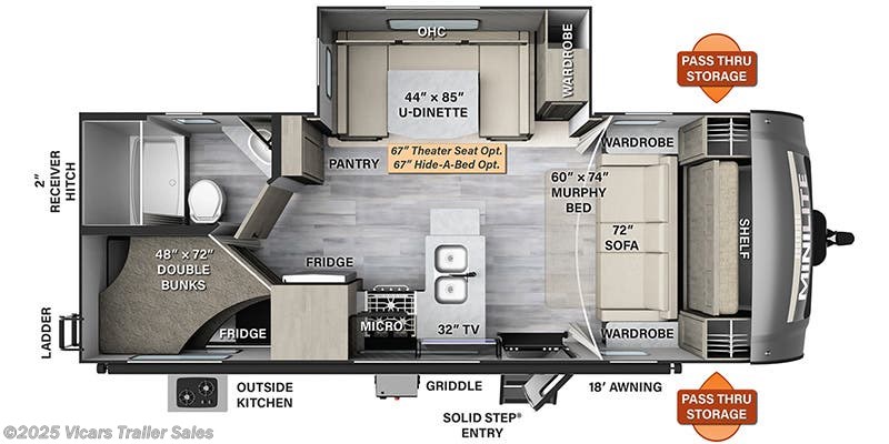 2024 Forest River Rockwood Mini Lite 2509S - New Travel Trailer for sale by Vicars Trailer Sales in Taylor, Michigan