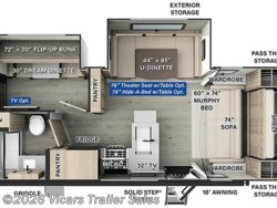 Stock Image for 2025 Forest River 2519S (options and colors may vary) 2025 Forest River Rockwood Mini Lite 2519S - New Travel Trailer for sale by Vicars Trailer Sales in Taylor, Michigan