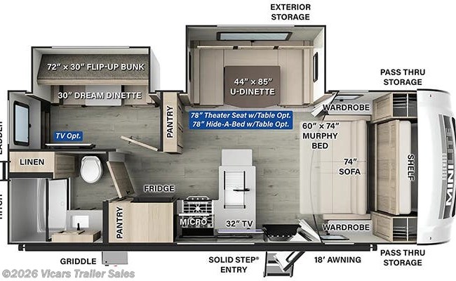 2025 Forest River Rockwood Mini Lite 2519S Floorplan