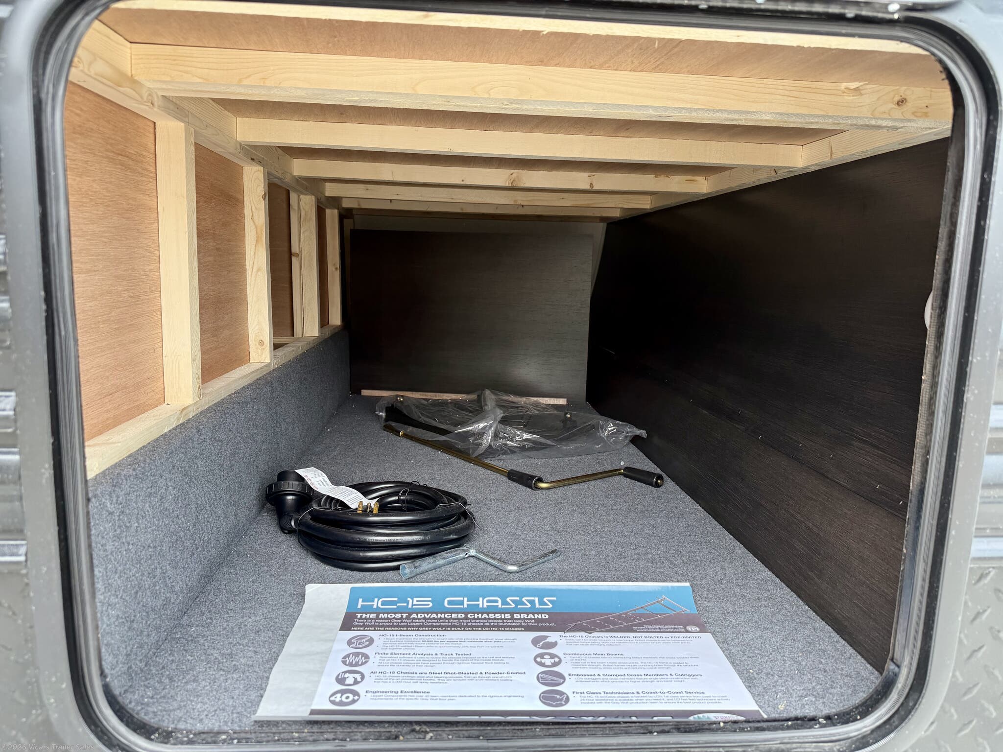 2026 Forest River Cherokee Grey Wolf 26DBH - New Travel Trailer For Sale by Vicars Trailer Sales in Taylor, Michigan features Icemaker, Leveling Jacks, External Shower, CO Detector, Stove