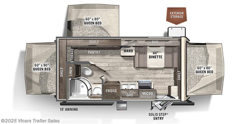 2022 Forest River Rockwood Roo 183 Floorplan