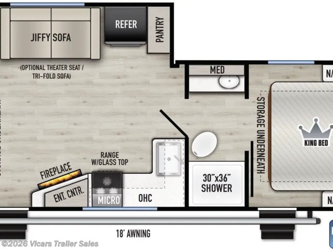 2026 East to West Della Terra 251RD Floorplan