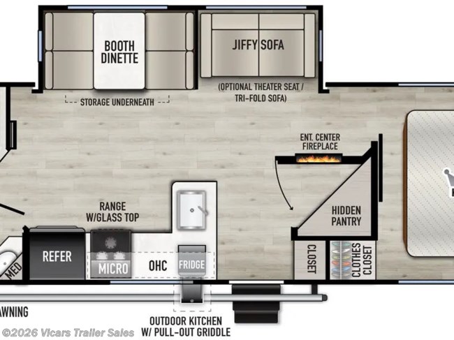 2026 East to West Della Terra 275BH Floorplan