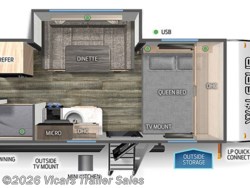 Stock Image for 2023 Forest River 17JG (options and colors may vary) 2023 Forest River Cherokee Wolf Pup 17JG - Used Travel Trailer for sale by Vicars Trailer Sales in Taylor, Michigan