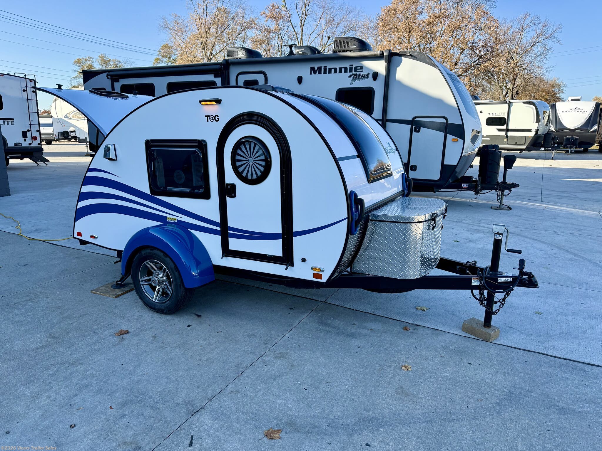 2024 NuCamp TAG Classic - New Travel Trailer For Sale by Vicars Trailer Sales in Taylor, Michigan features Spare Tire Kit, Stove Top Burner, Non-Smoking Unit, CO Detector, Self Contained