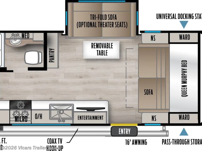 2026 East to West Alta 1900MMK Floorplan