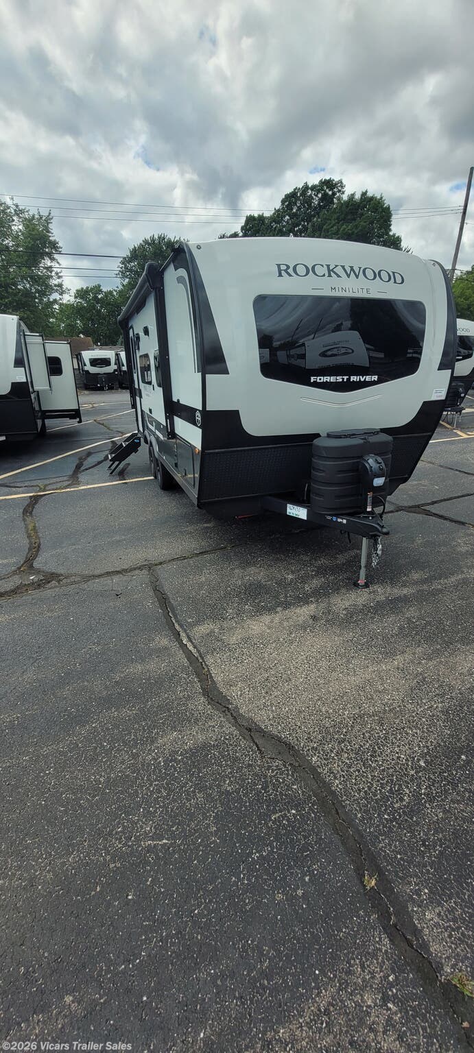 2026 Forest River Rockwood Mini Lite 2109S - New Travel Trailer For Sale by Vicars Trailer Sales in Taylor, Michigan features Refrigerator, Stereo System, Fireplace, TV Antenna, Slam Latch Baggage Doors
