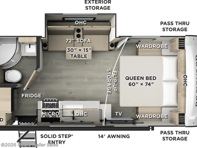 2026 Forest River Rockwood Mini Lite 2109S Floorplan