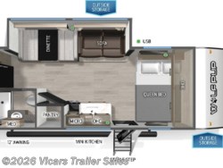 Stock Image for 2026 Forest River 18PB (options and colors may vary) 2026 Forest River Cherokee Wolf Pup 18PB - New Travel Trailer for sale by Vicars Trailer Sales in Taylor, Michigan
