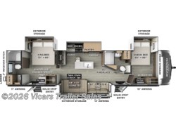 Stock Image for 2026 Forest River 8421DB (options and colors may vary) 2026 Forest River Rockwood Signature 8421DB - New Travel Trailer for sale by Vicars Trailer Sales in Taylor, Michigan