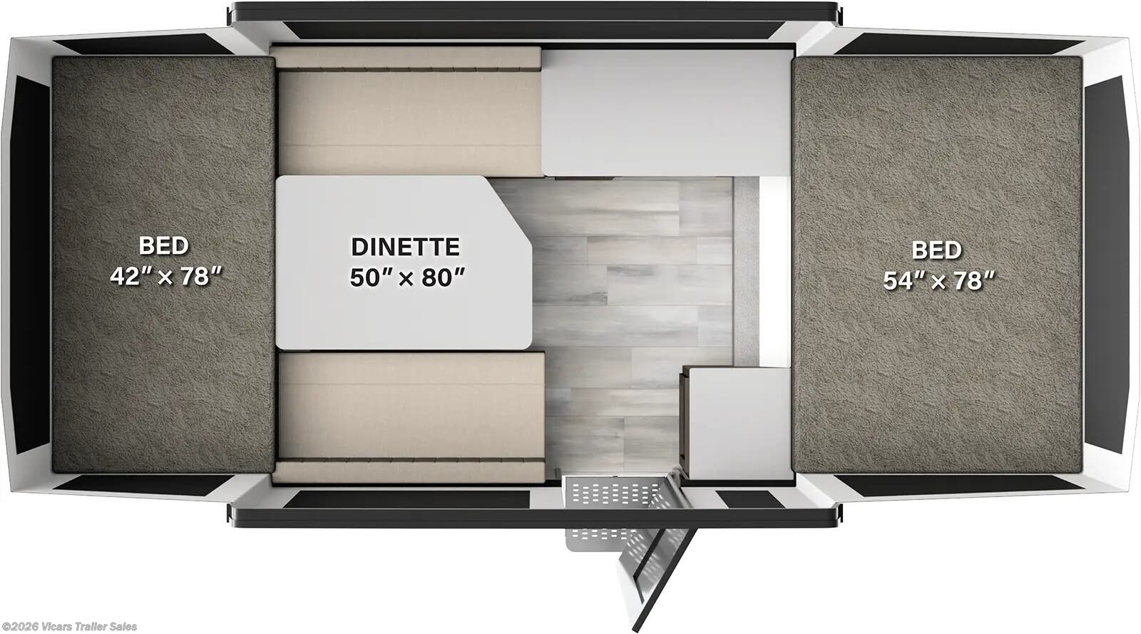 Floorplan of 2026 Forest River Rockwood Off The Ground 16OTG
