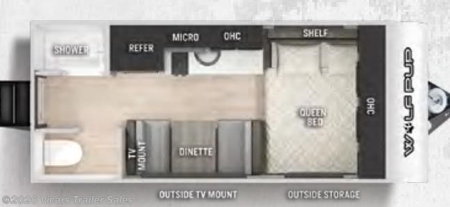 2022 Forest River Cherokee Wolf Pup 14CC Floorplan