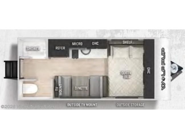2022 Forest River Cherokee Wolf Pup 14CC Floorplan