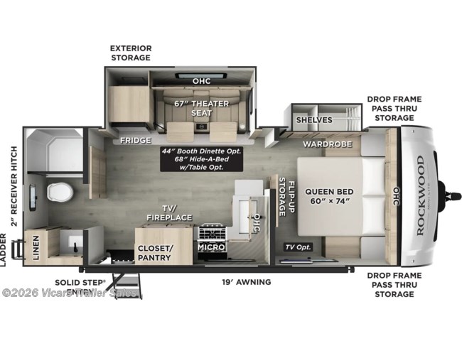 2026 Forest River Rockwood Mini Lite 2511S Floorplan