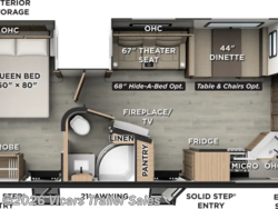 Stock Image for 2027 Forest River 2608BS (options and colors may vary) 2027 Forest River Rockwood Ultra Lite 2608BS - New Travel Trailer for sale by Vicars Trailer Sales in Taylor, Michigan