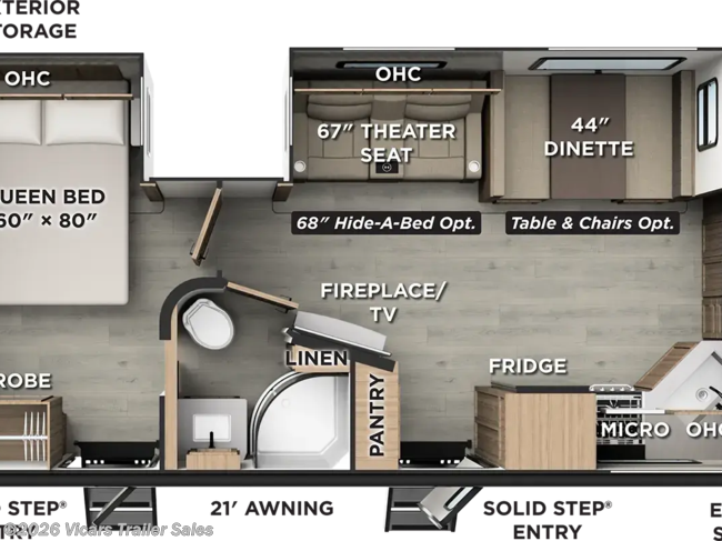 2027 Forest River Rockwood Ultra Lite 2608BS Floorplan