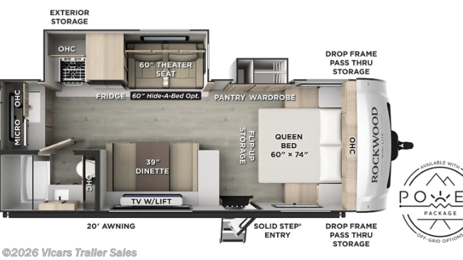 2027 Forest River Rockwood Mini Lite 2522FB Floorplan