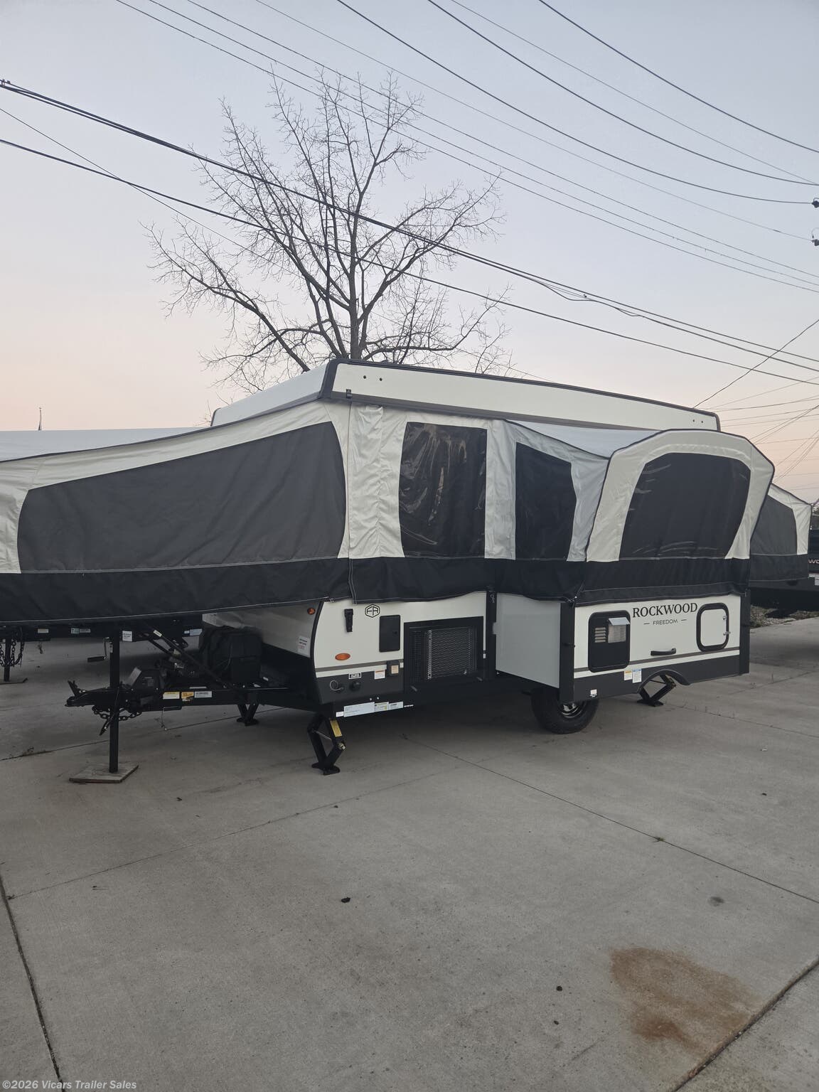 2026 Forest River Rockwood Freedom 2380FT - New Popup For Sale by Vicars Trailer Sales in Taylor, Michigan features King Size Bed, Furnace, CO Detector, Awning, Converter