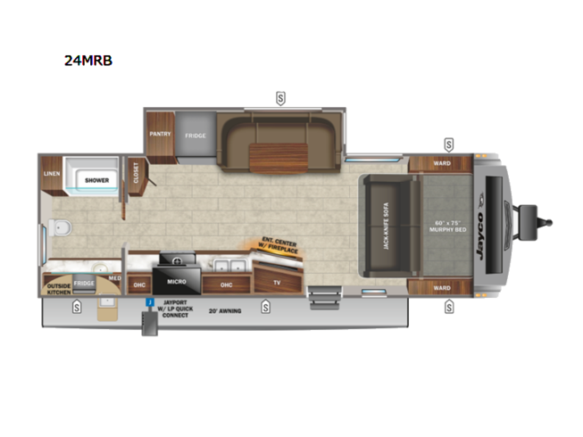 2023 Jayco White Hawk 24MRB - New Travel Trailer For Sale by Vogt Family Fun Center  in Fort Worth, Texas