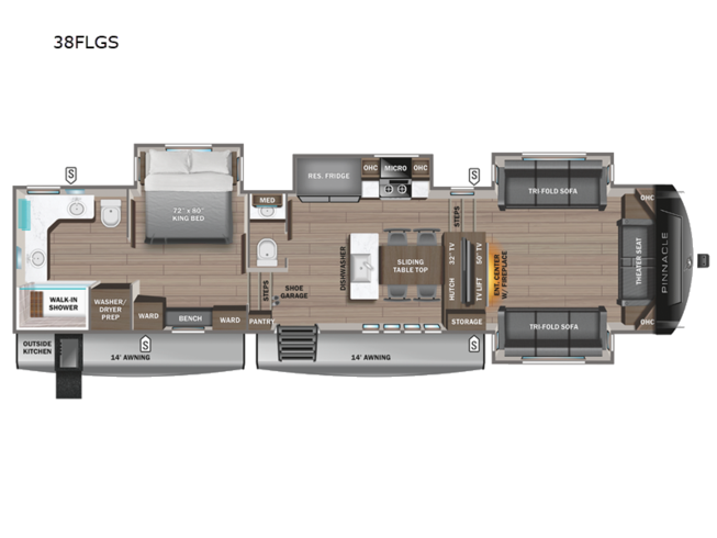 2024 Jayco Pinnacle 38FLGS - New Fifth Wheel For Sale by Vogt Family Fun Center  in Fort Worth, Texas