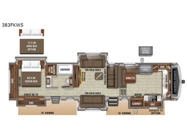 2020 Jayco North Point 383FKWS - Used Fifth Wheel For Sale by Vogt Family Fun Center  in Fort Worth, Texas