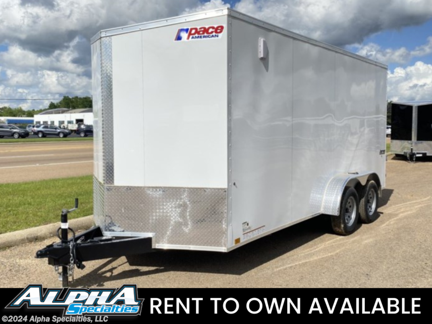 New 2023 Pace American 7X16 Extra Tall Enclosed Cargo Trailer available in Pearl, Mississippi