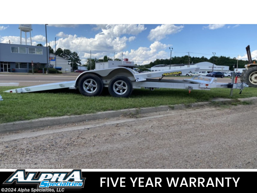 New 2024 Aluma 8218 Tilt 18&apos; Aluminum Tilt Car Hauler Trailer available in Pearl, Mississippi