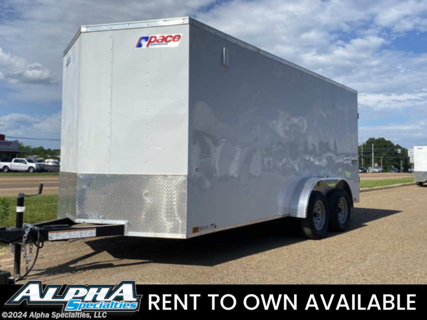 New 2023 Pace American 7X14 Enclosed Cargo Trailer w/ Barn Doors 7K GVWR available in Pearl, Mississippi
