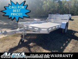 New 2024 Aluma 7712H-S-BT 12&apos; Aluminum Utility Trailer available in Pearl, Mississippi