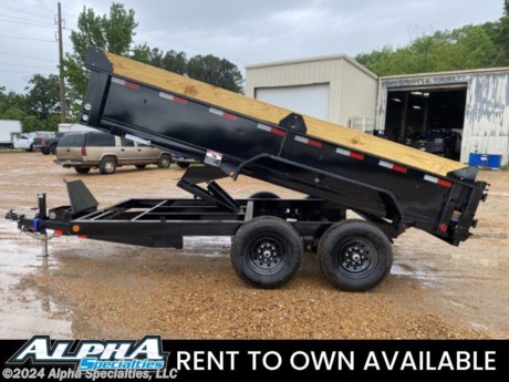 &lt;p&gt;stock # AS000223-2967&lt;br&gt;This trailer is for sale at Alpha Specialties near Jackson Mississippi in Pearl MS. We offer Rent To Own Financing and also offer traditional financing with Approved Credit.&lt;br&gt;&lt;strong&gt;DE 83&quot; x 14&#39; Tandem Axle Dump Trailer&lt;/strong&gt;&lt;br&gt;* ST235/80 R16 LRE 10 Ply.&lt;br&gt;* Standard Battery Wall Charger (5 Amp)&lt;br&gt;* Coupler 2-5/16&quot; Adjustable (4 HOLE)&lt;br&gt;* 2 - 7,000 Lb Dexter Spring Axles ( Elec FSA Brakes on both axles)&lt;br&gt;* Diamond Plate Fenders (weld-on)&lt;br&gt;* Ramp Holders Only For 80&quot; x 16&quot; Slide In Ramps&lt;br&gt;* 16&quot; Cross-Members&lt;br&gt;* Jack Drop Leg 7000 lb.&lt;br&gt;* Lights LED (w/Cold Weather Harness)&lt;br&gt;* 4 - D-Rings 3&quot; Weld On&lt;br&gt;* 90 days components and 1 year frame and structure, no road side&lt;br&gt;* 18&quot; Dump Sides w/18&quot; 2 Way Gate (w/Wood Extensions)&lt;br&gt;* Front Tongue Mount Tool Box&lt;br&gt;* Spare Tire Mount&lt;br&gt;* Scissor Hoist w/Standard Pump&lt;br&gt;* Black (w/Primer)&lt;br&gt;DE8314072&lt;/p&gt;
&lt;p dir=&quot;ltr&quot;&gt;Please contact us to verify that this trailer is still available. All prices are subject to Tax, Title, Plates, and Doc Fee. All Trailers are discounted for Cash or Finance Price ! Alpha Specialties is located in Pearl MS and we are near Jackson MS, Hattiesburg MS, Terry MS, Newton MS, Brandon MS, Madison MS, Kosciusko MS, McComb MS, Vicksburg MS,&amp;nbsp; Byram MS, Shreveport LA, Arkansas, Louisiana, Tennessee, Alabama.Come see us for the best deal on DumpTrailers, EquipmentTrailers, Flatbed Trailers, Skidloader Trailers, Tiltbed Trailer, Bobcat Trailer, Farm Trailer, Trash Trailer, Cleanup Trailer, Hotshot Trailer, Gooseneck Trailer, Trailor, Load Trail Trailers for sale, Utility Trailer, ATV Trailer, UTV Trailer, Side X Side Trailer, SXS Trailer, Mower Trailer, Truck Beds, Truck Flatbeds, Tank Trailers, Hydraulic Dovetail Trailers, MAX Ramp Trailer, Ramp Trailer, Deckover Trailer, Pintle Trailer, Construction Trailer, Contractor Trailer, Jeep Trailers, Buggy Hauler Trailers, Scissor Lift Trailers, Used Trailer, Car Hauler, Car Trailers, Lawncare Trailers, Landscape Trailers, Low Pro Trailers, Backhoe Trailers, Golf Cart Trailers, Side Load Trailers, Tall Sided Dump Trailer for sale, 3&#39; Tall Side Dump Trailer, 4&#39; tall side dump trailer, gooseneck dump trailer, fold down side dump trailers.&amp;nbsp; We have Aluminum Trailers for sale in Mississippi.&amp;nbsp;We are also a 903 Beds and Norstar Truck Bed Dealer and install beds and service bodies. Contact us for the best deal on a truck bed for sale in MS. We also sell Mission, Pace and Haulmark enclosed cargo trailers for all your covered trailer needs.&lt;/p&gt;
&lt;p dir=&quot;ltr&quot;&gt;Alpha Specialties is not responsible for any Typos, Errors or misprints.&lt;/p&gt;