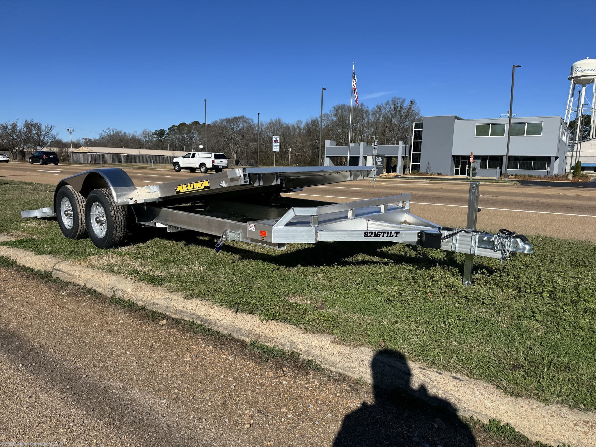 2027 Aluma 8216 Tilt 16' Aluminum Tilt Car Hauler Trailer