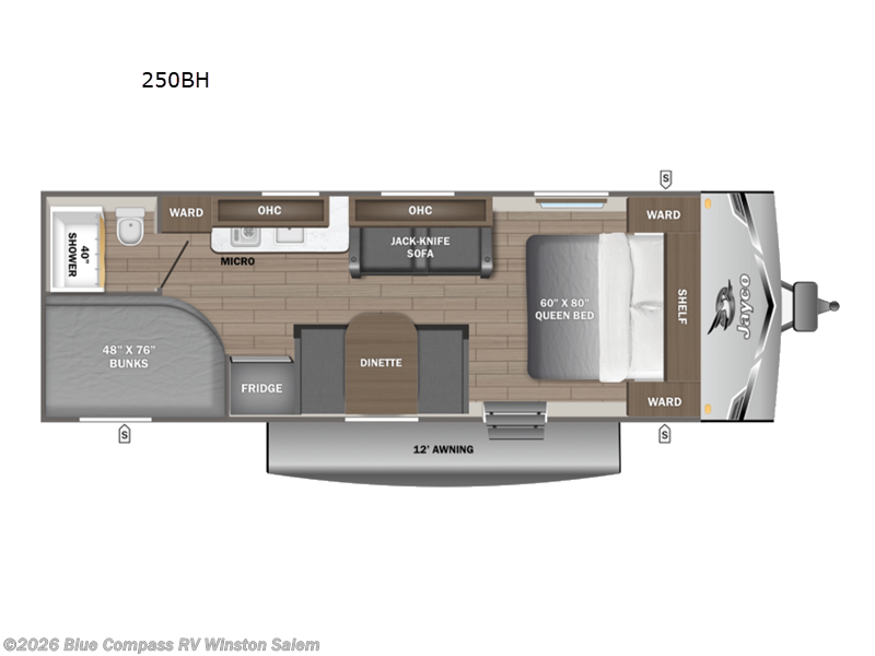 2026 Jayco Jay Flight SLX 250BH Sport's Edition - New Travel Trailer For Sale by Blue Compass RV Winston Salem in Rural Hall, North Carolina