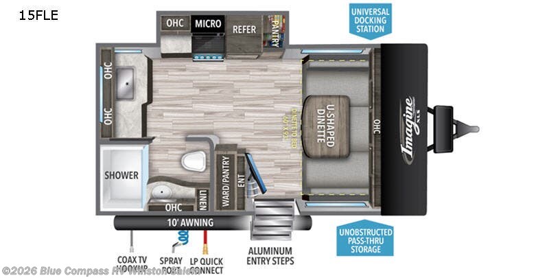 2021 Grand Design Imagine XLS 15FLE - Used Travel Trailer For Sale by Blue Compass RV Winston Salem in Rural Hall, North Carolina features Slideout