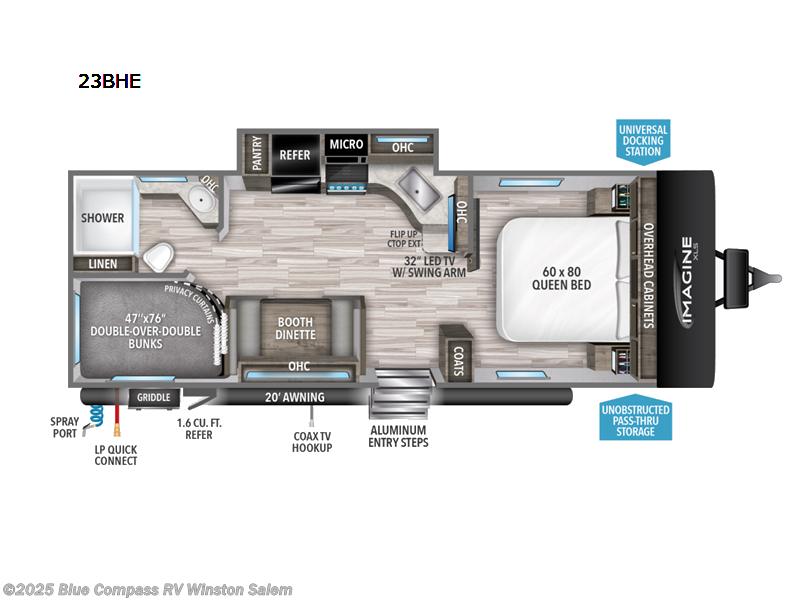 2022 Grand Design Imagine XLS 23BHE - Used Travel Trailer For Sale by Blue Compass RV Winston Salem in Rural Hall, North Carolina features Slideout