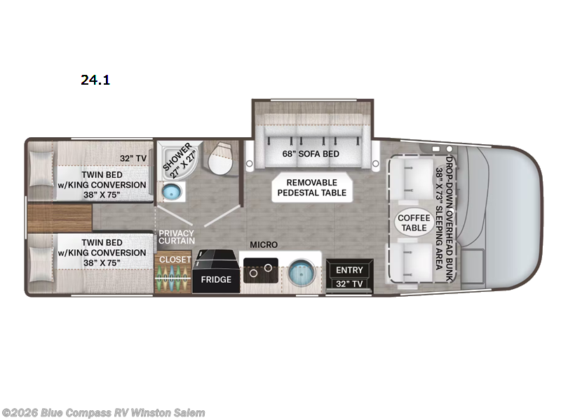 2024 Thor Motor Coach Axis 24.1 - Used Class A For Sale by Blue Compass RV Winston Salem in Rural Hall, North Carolina features Slideout
