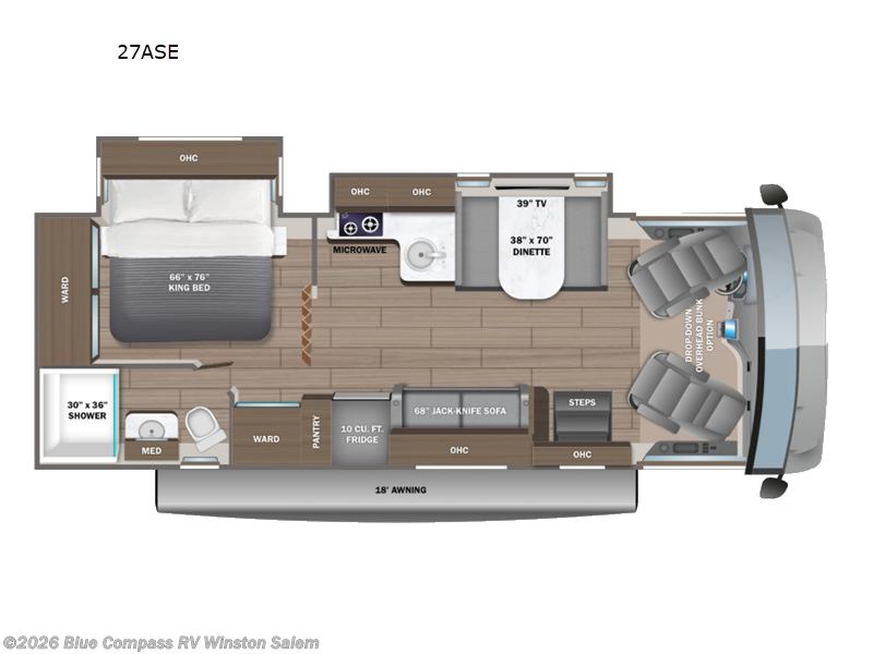 2026 Jayco Alante SE 27ASE - New Class A For Sale by Blue Compass RV Winston Salem in Rural Hall, North Carolina features Slideout
