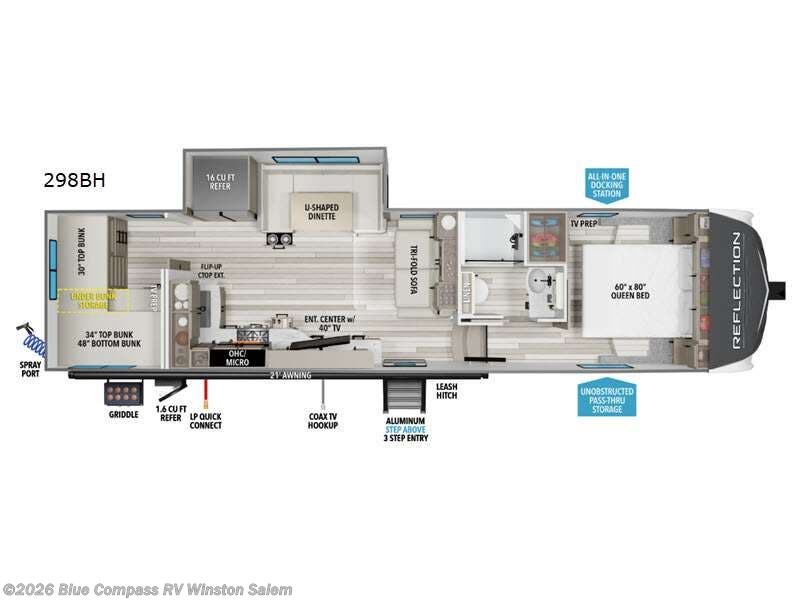 2026 Grand Design Reflection 150 Series 298BH - New Fifth Wheel For Sale by Blue Compass RV Winston Salem in Rural Hall, North Carolina features Slideout