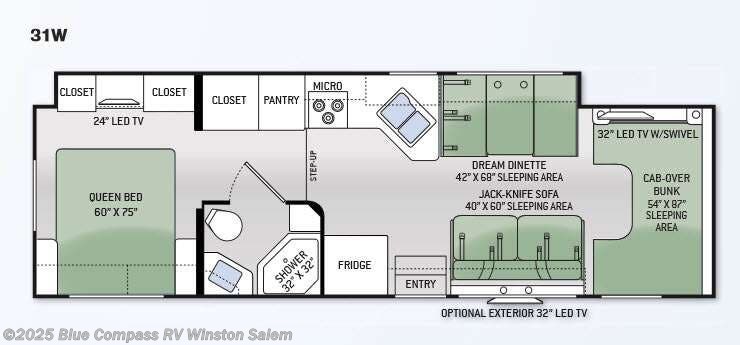 2015 Thor Motor Coach Chateau 31W - Used Class C For Sale by Blue Compass RV Winston Salem in Rural Hall, North Carolina features Slideout