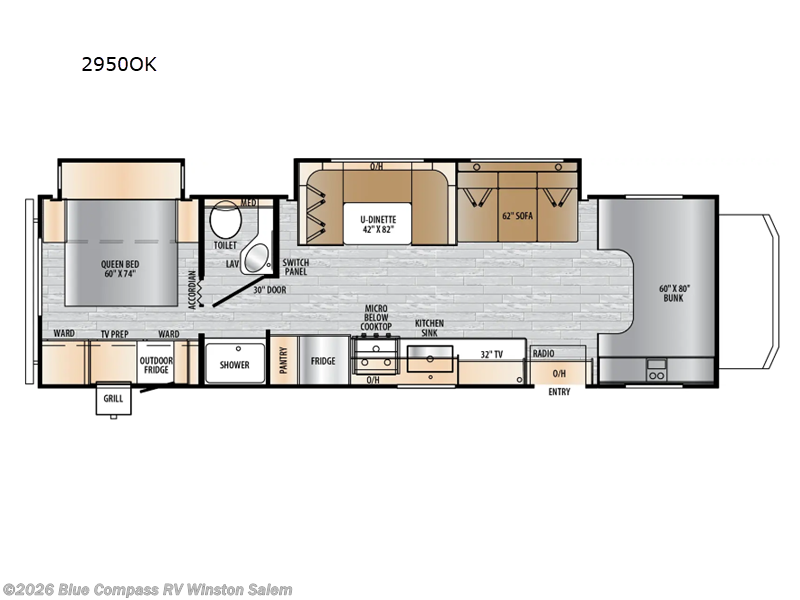 2026 East to West Entrada 2950OK - New Class C For Sale by Blue Compass RV Winston Salem in Rural Hall, North Carolina features Slideout