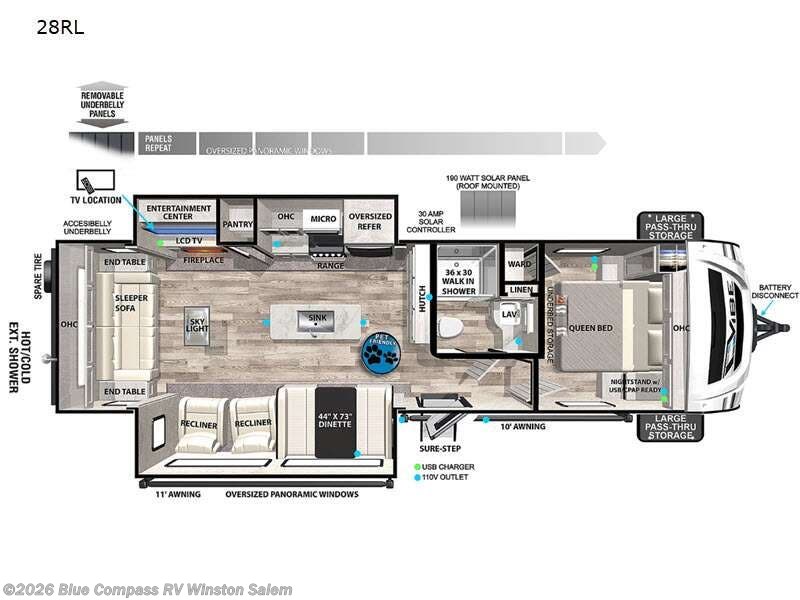2023 Forest River Vibe 28RL - Used Travel Trailer For Sale by Blue Compass RV Winston Salem in Rural Hall, North Carolina features Slideout