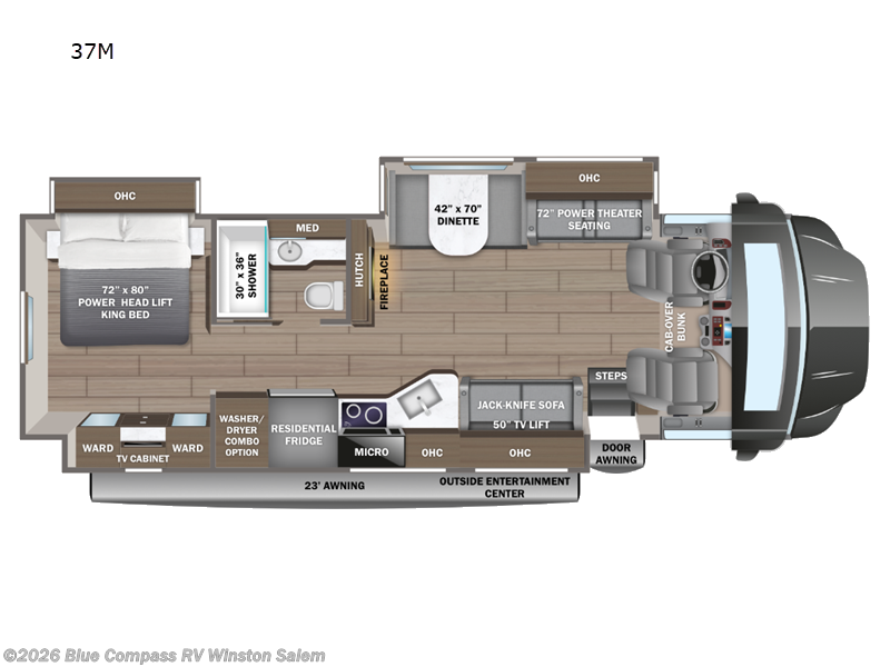 2026 Jayco Seneca 37M - New Super C For Sale by Blue Compass RV Winston Salem in Rural Hall, North Carolina features Slideout