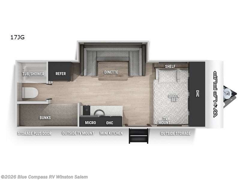 2021 Forest River Cherokee Wolf Pup 17JG - Used Travel Trailer For Sale by Blue Compass RV Winston Salem in Rural Hall, North Carolina features Slideout