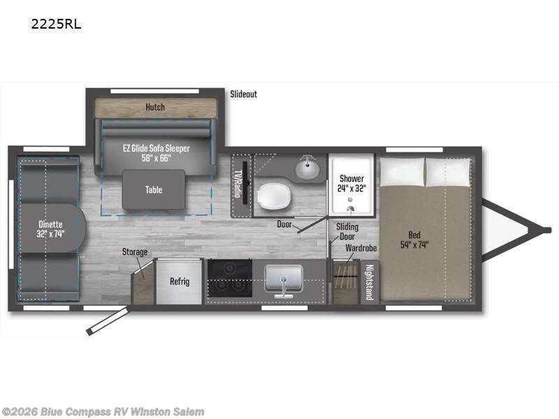 2022 Winnebago Micro Minnie 2225RL - Used Travel Trailer For Sale by Blue Compass RV Winston Salem in Rural Hall, North Carolina features Slideout