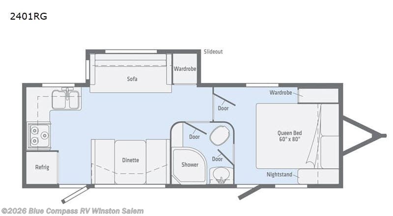 2019 Winnebago Minnie 2401RL - Used Travel Trailer For Sale by Blue Compass RV Winston Salem in Rural Hall, North Carolina features Slideout