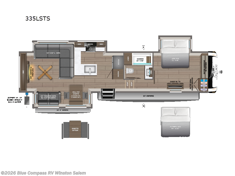 2026 Jayco Eagle 335LSTS - New Fifth Wheel For Sale by Blue Compass RV Winston Salem in Rural Hall, North Carolina features Slideout