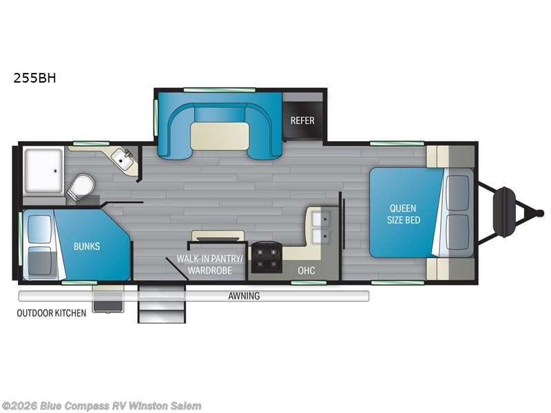 2022 Heartland Sundance Ultra Lite 255BH - Used Travel Trailer For Sale by Blue Compass RV Winston Salem in Rural Hall, North Carolina features Slideout