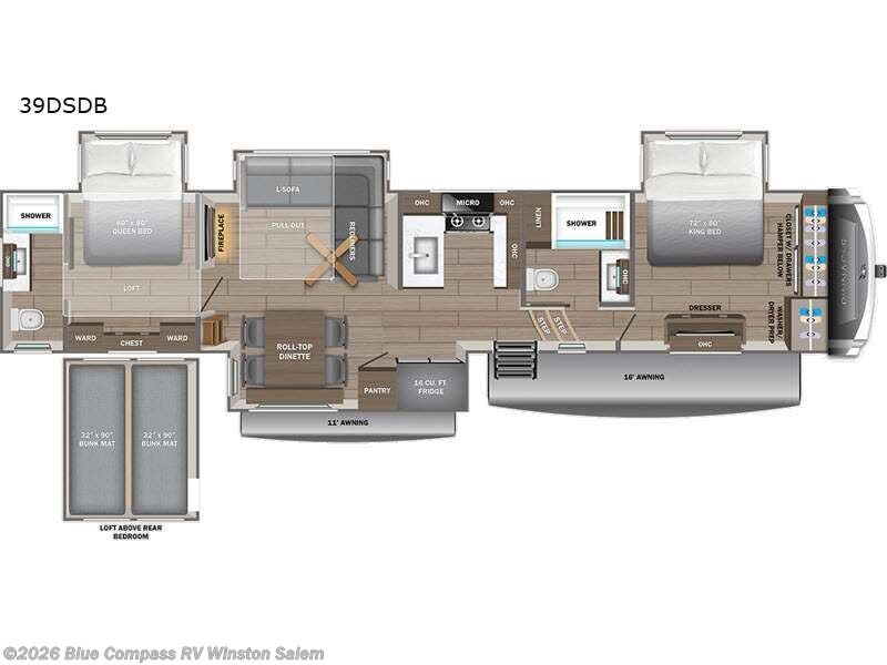 2027 Jayco Pinnacle 39DSDB - New Fifth Wheel For Sale by Blue Compass RV Winston Salem in Rural Hall, North Carolina features Slideout