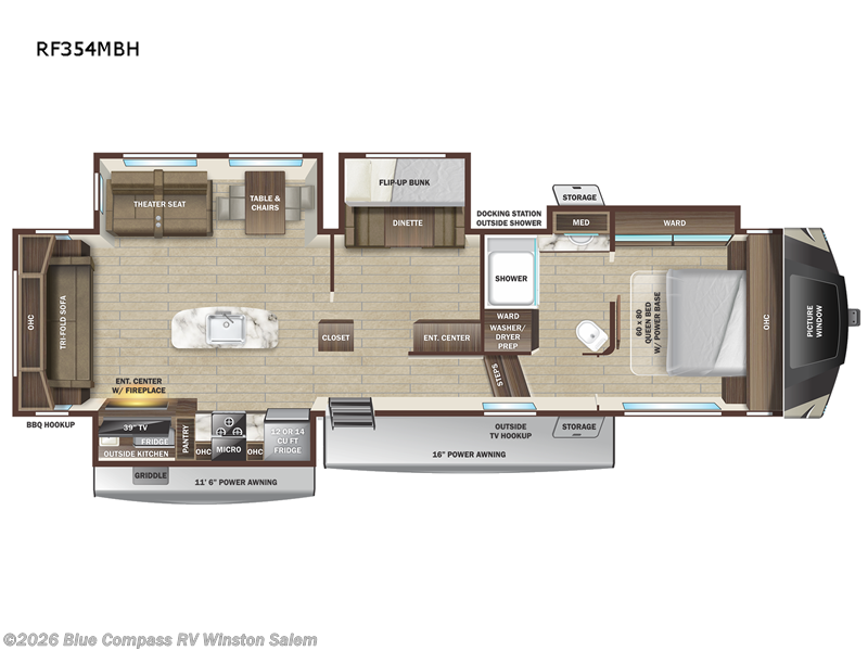2022 Highland Ridge Roamer RF354MBH - Used Fifth Wheel For Sale by Blue Compass RV Winston Salem in Rural Hall, North Carolina features Slideout
