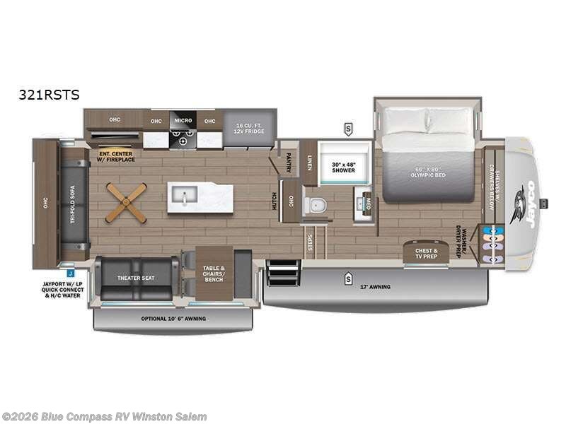 2027 Jayco Eagle 321RSTS - New Fifth Wheel For Sale by Blue Compass RV Winston Salem in Rural Hall, North Carolina features Slideout